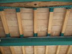 Soletta a vista in legno e tavelle in cotto, con getto di rinforzo in cemento 